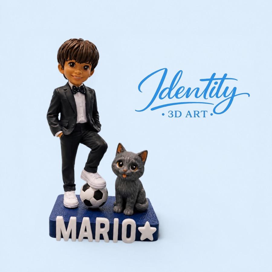 Figura de comunión con mascota personalizada