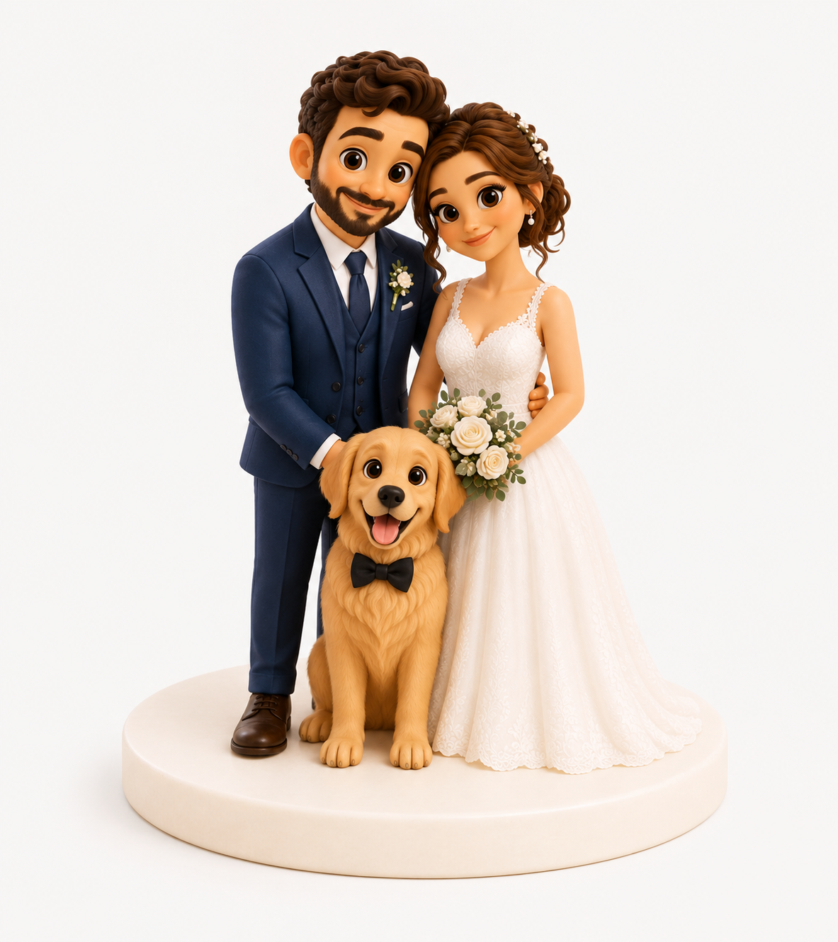 novios con mascota