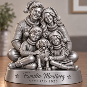 figura familia navidad identity plata